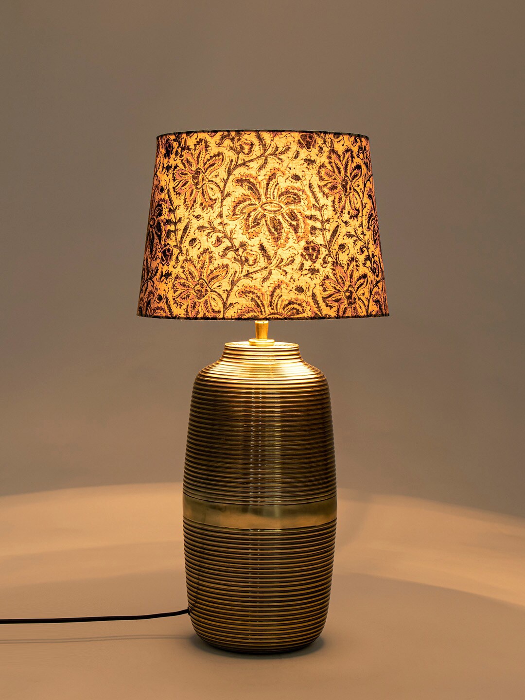 

Fabindia Gold & Grey Metal Bedside Floor Lamp