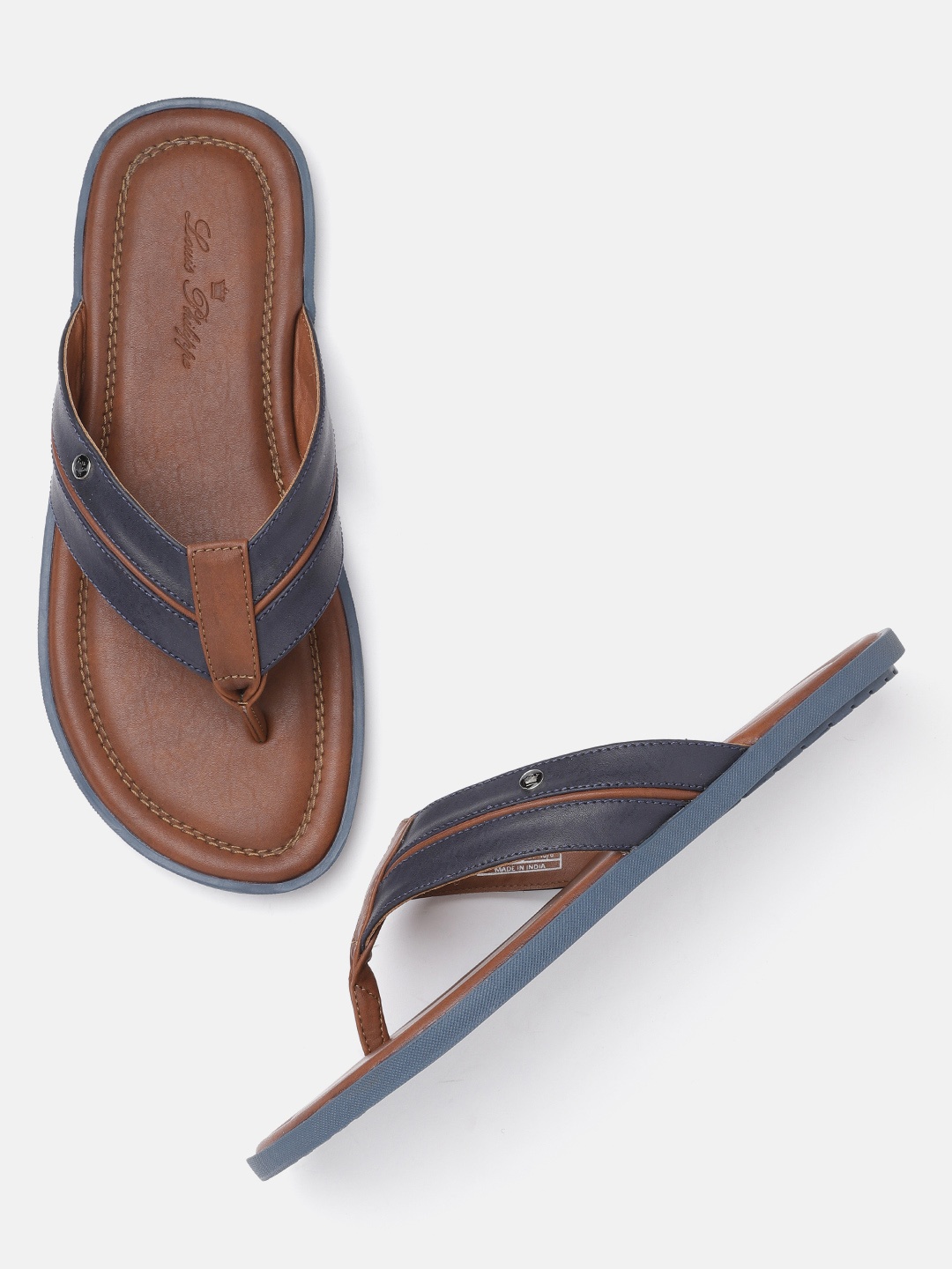 

Louis Philippe Men Thong Flip-Flops, Navy blue