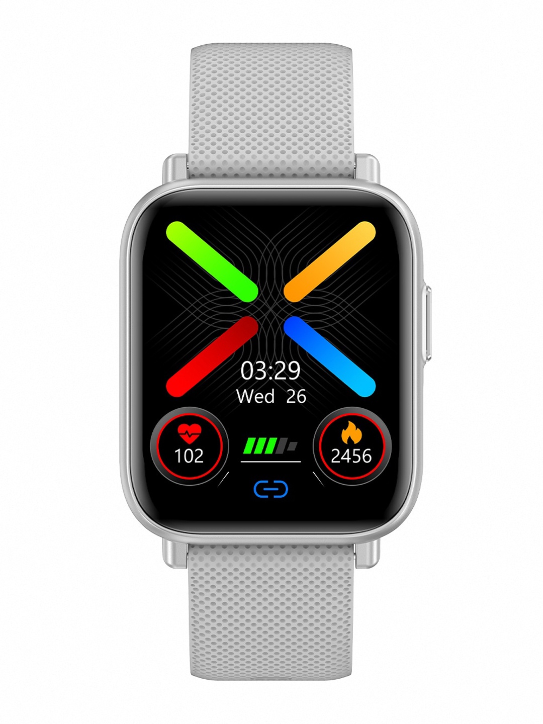 

CrossBeats Pro Silver Ignite Spo2 Tracking with 1.7 Inch Display Metal Body Smart Watch