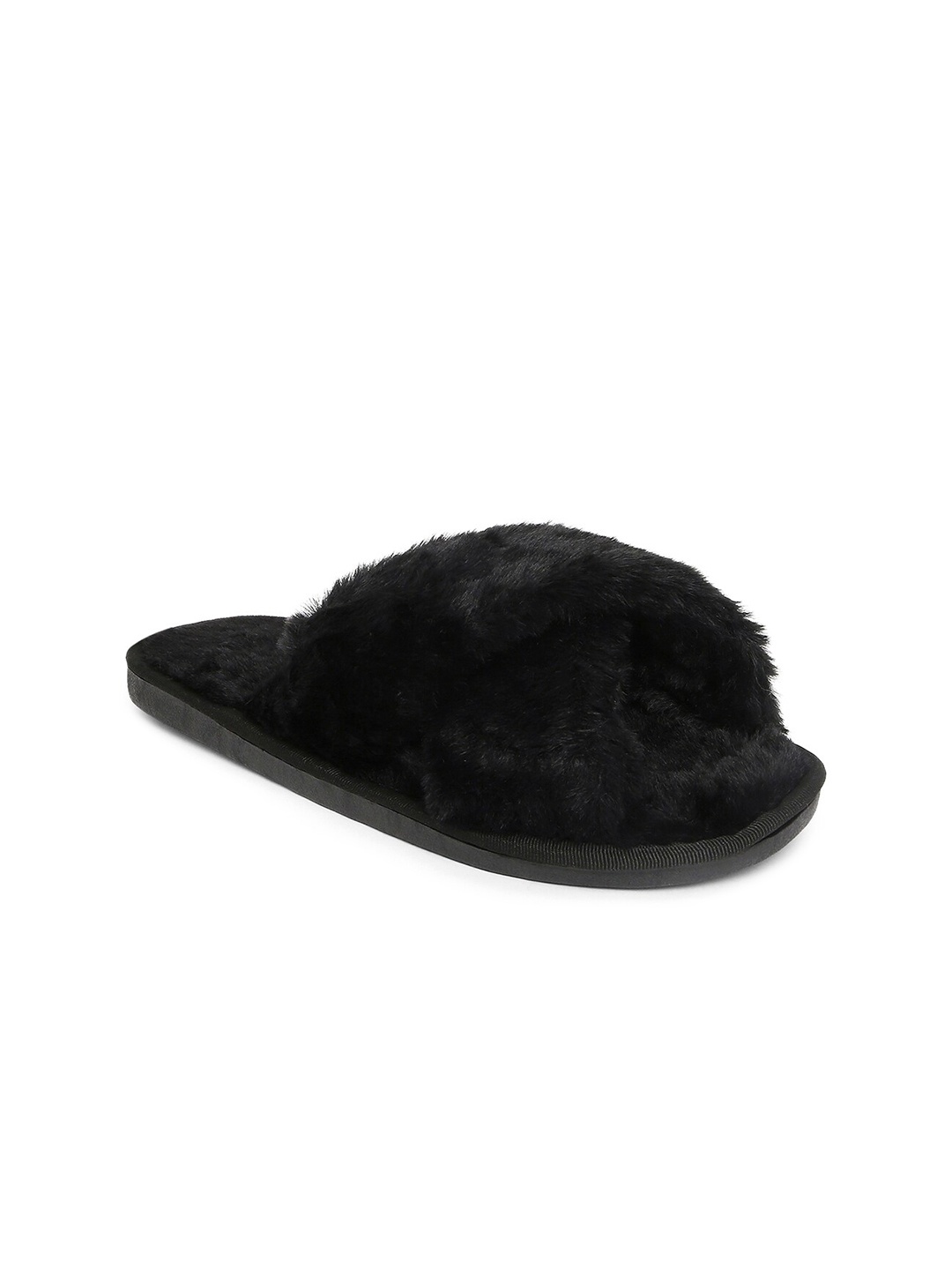 

20Dresses Women Black Fur Sliders