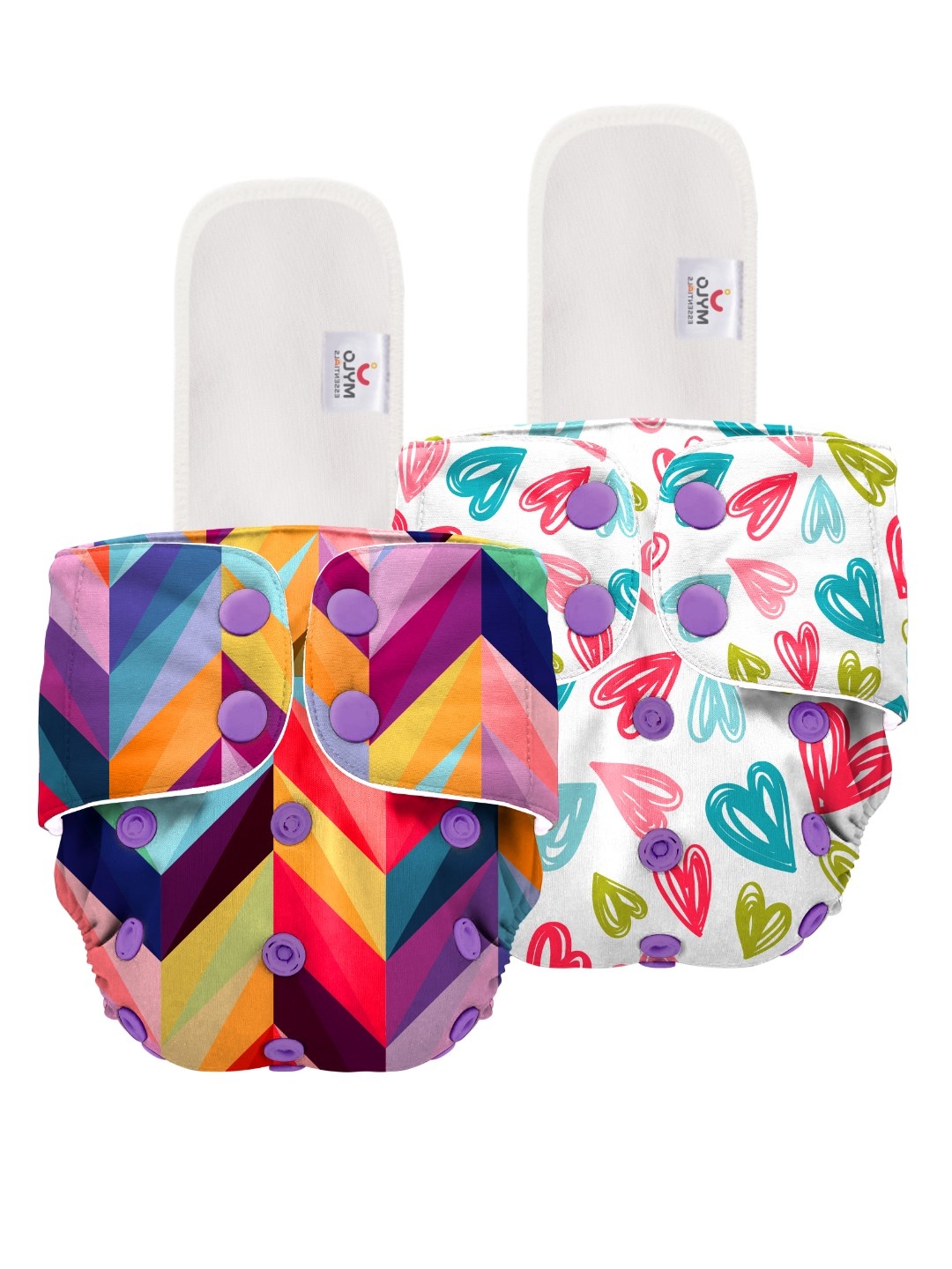

Mylo Kids Pack Of 2 Printed Reusable Diapers, Multi