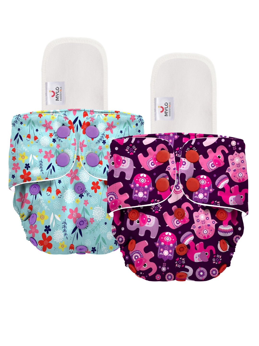 

Mylo Kids Set Of 2 Printed Diapers, Multi