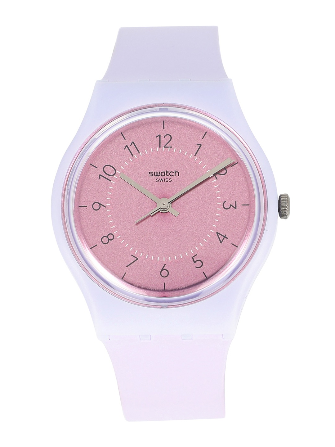 

Swatch Unisex Pink Dial & Purple Ceramic Straps Analogue Watch SO28V100