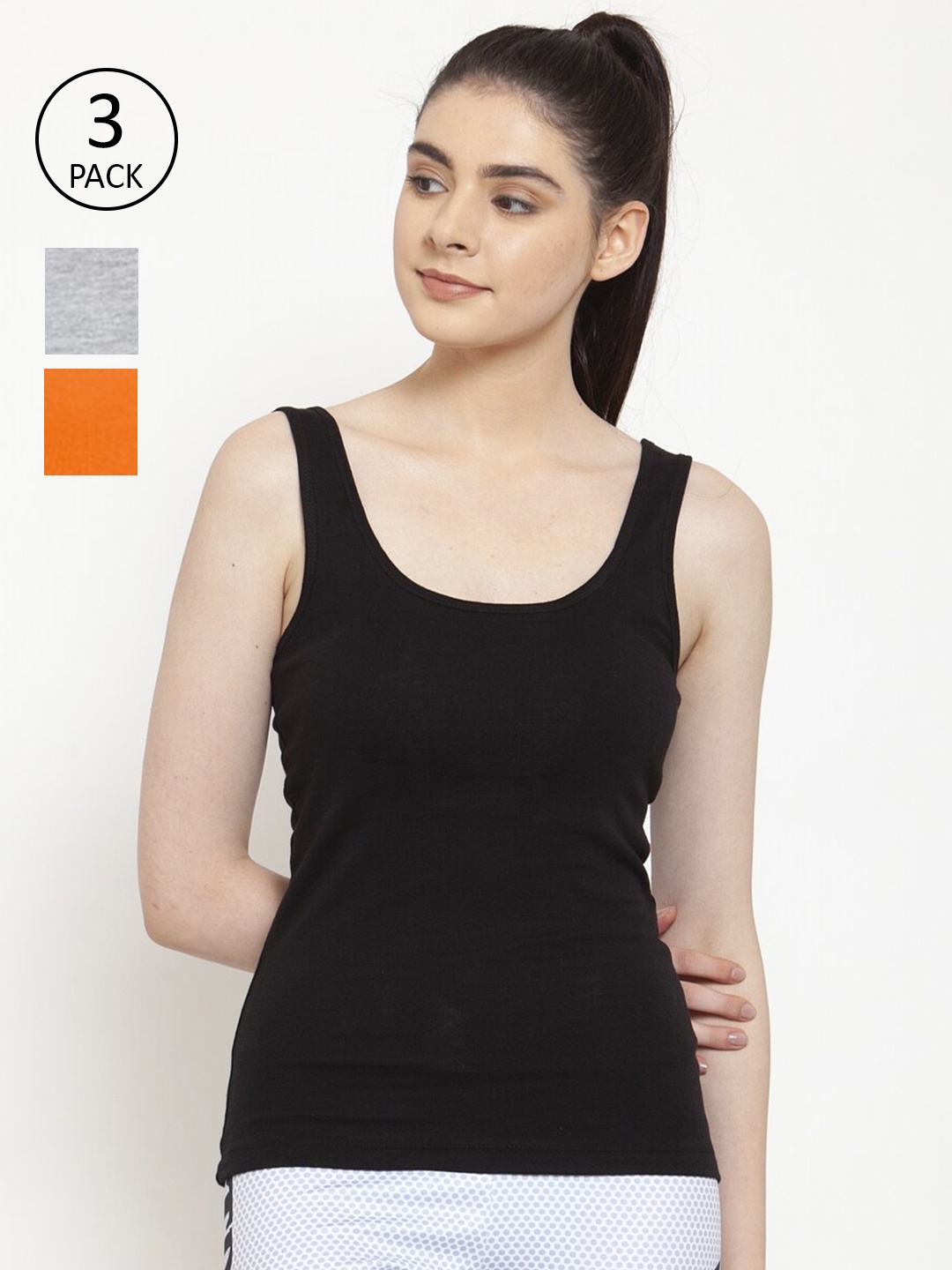 

Friskers Pack Of 3 Tank Tops, Black