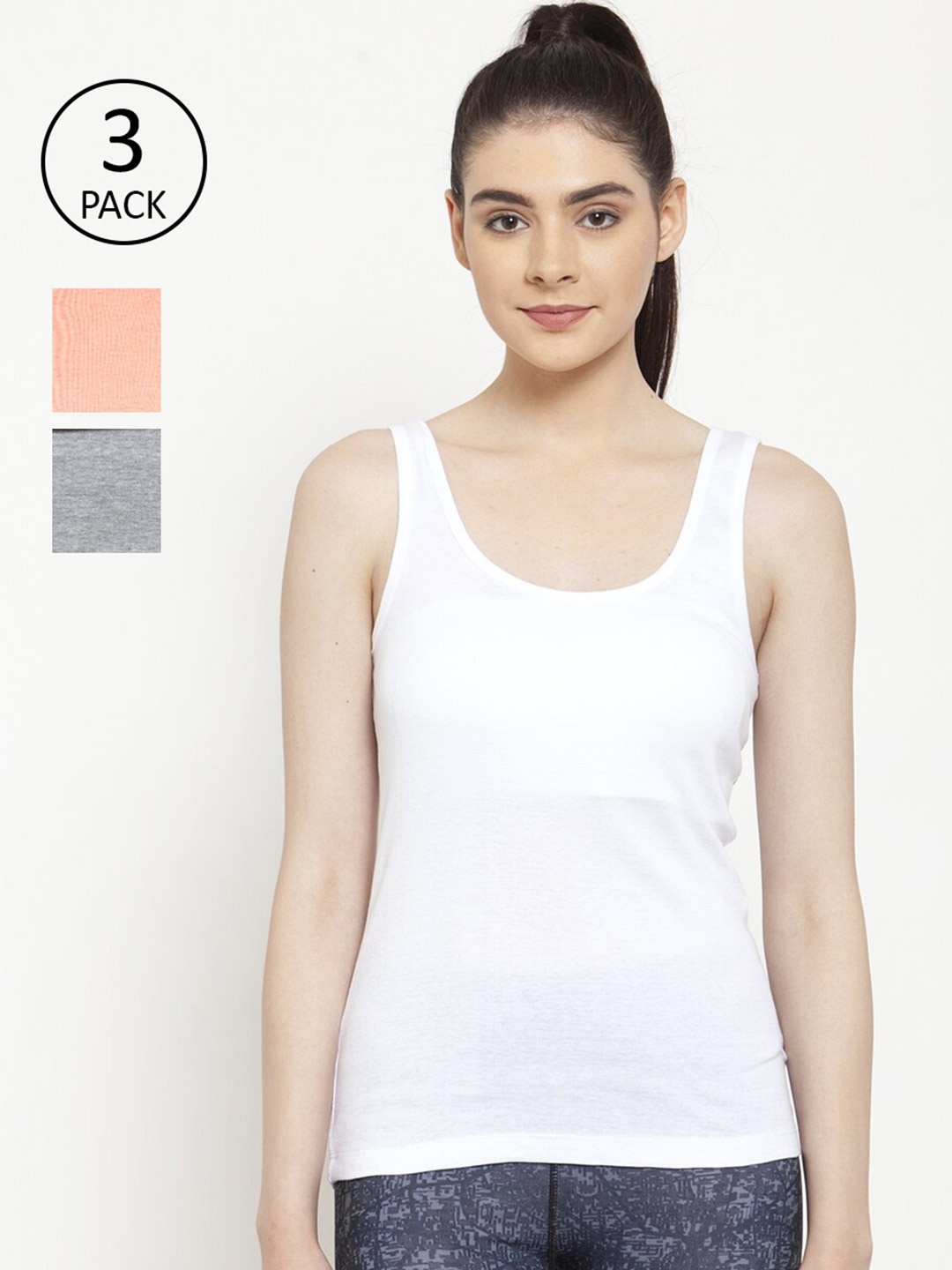 

Friskers Pack Of 3 Tank Tops, White