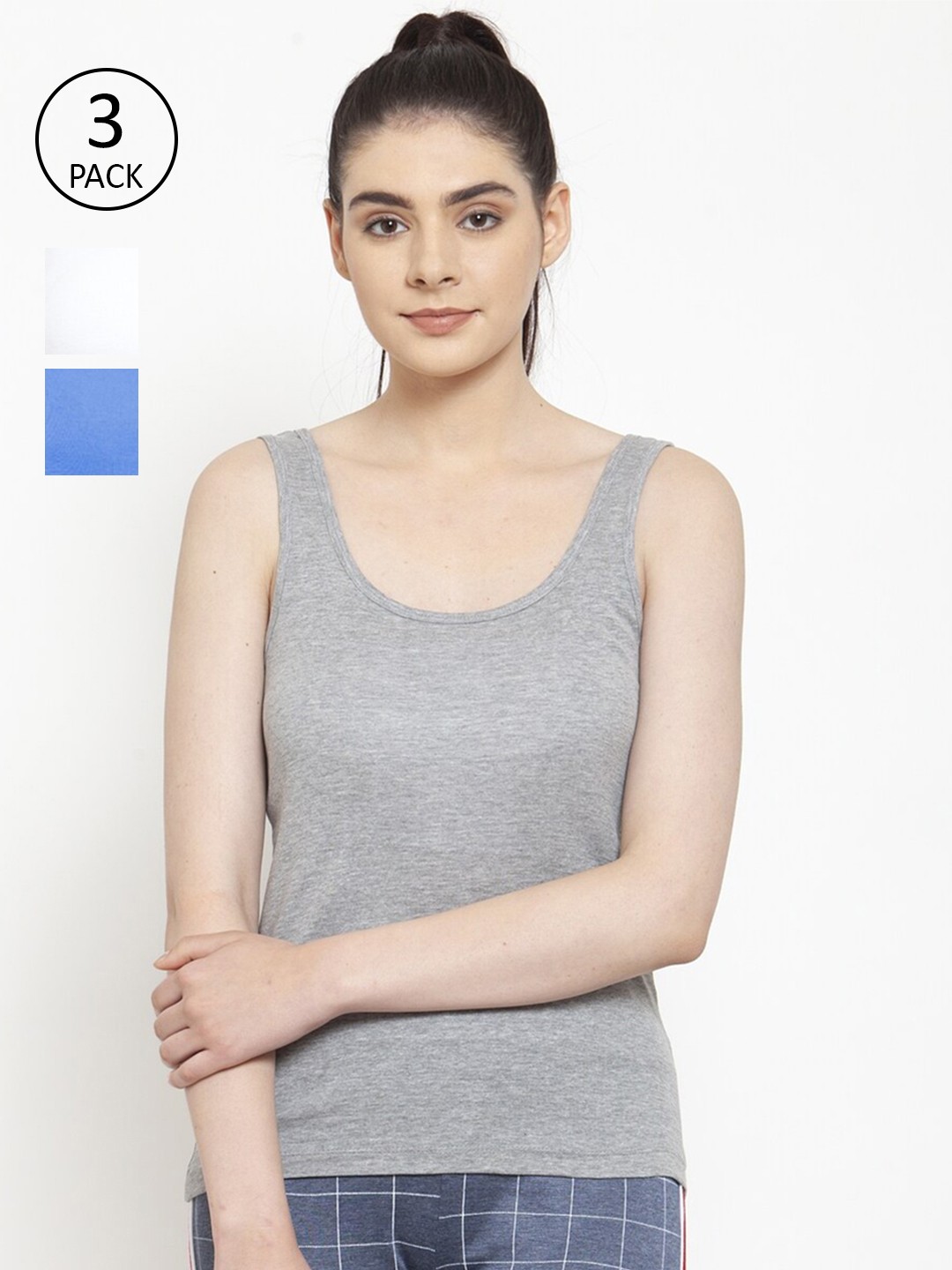 

Friskers Pack Of 3 Tank Tops, White