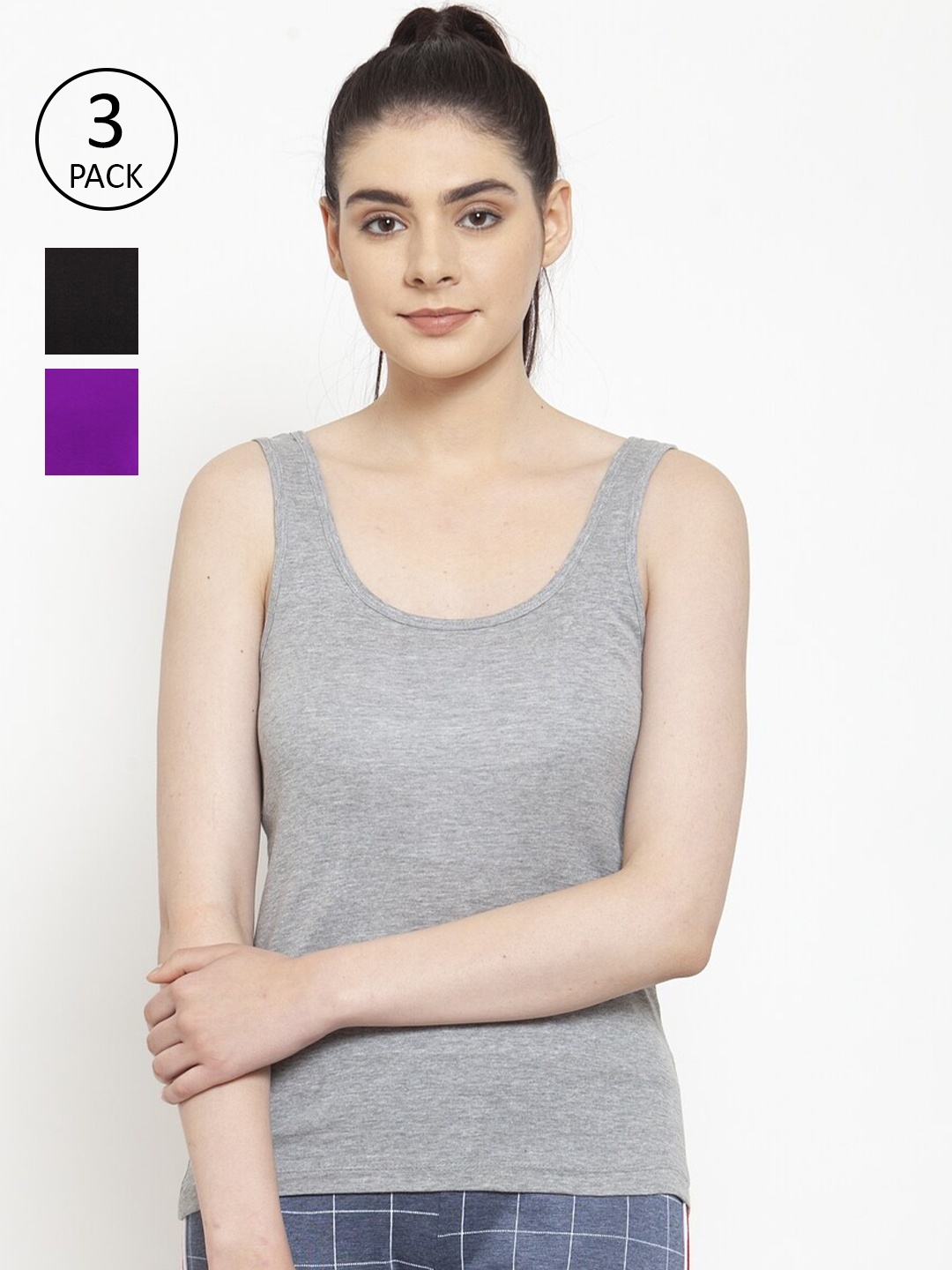 

Friskers Pack Of 3 Tank Tops, Black
