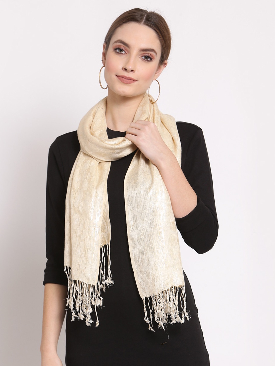 

Anekaant Women Beige Scarf