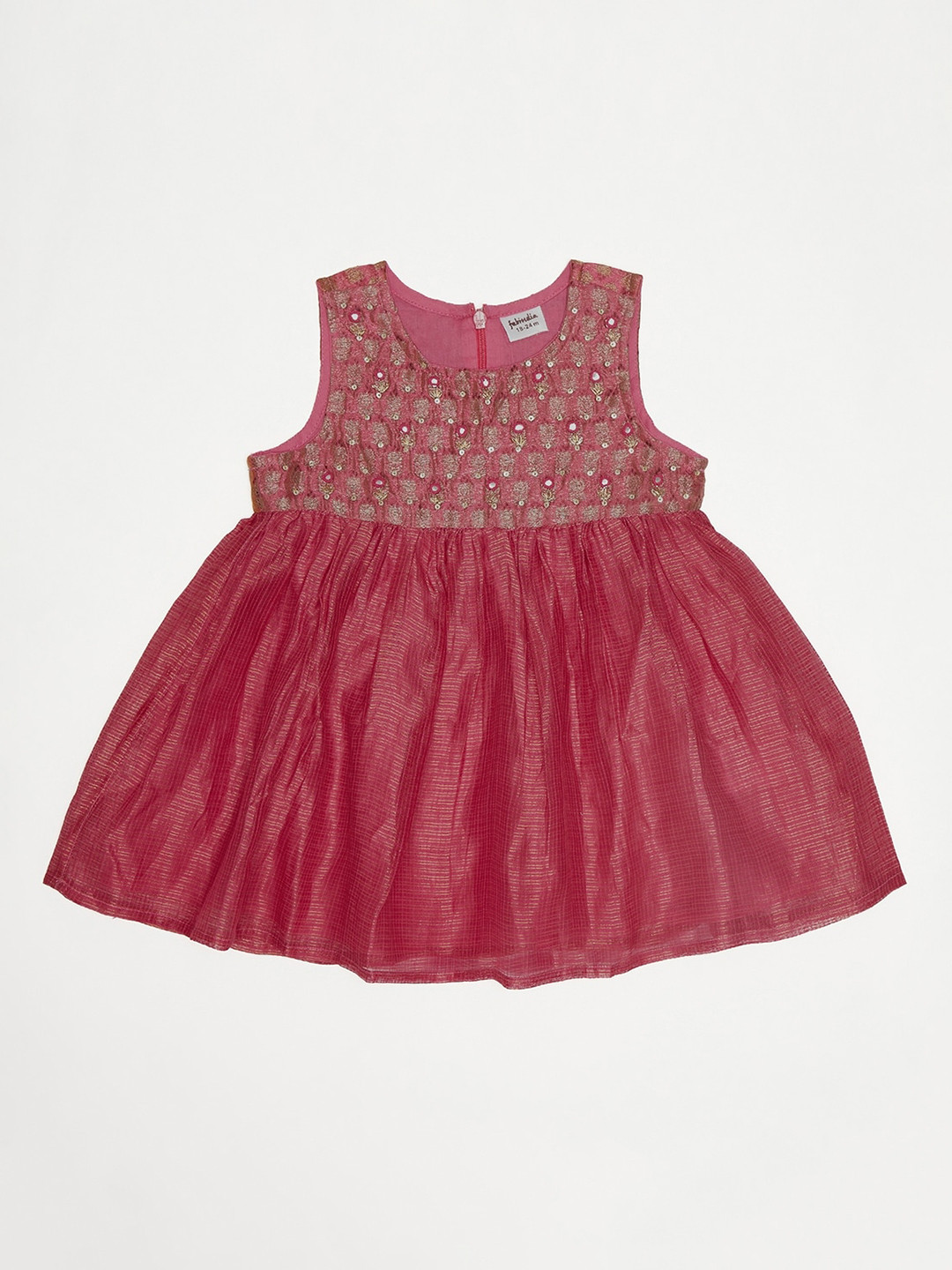 

Fabindia Pink Embellished Dress