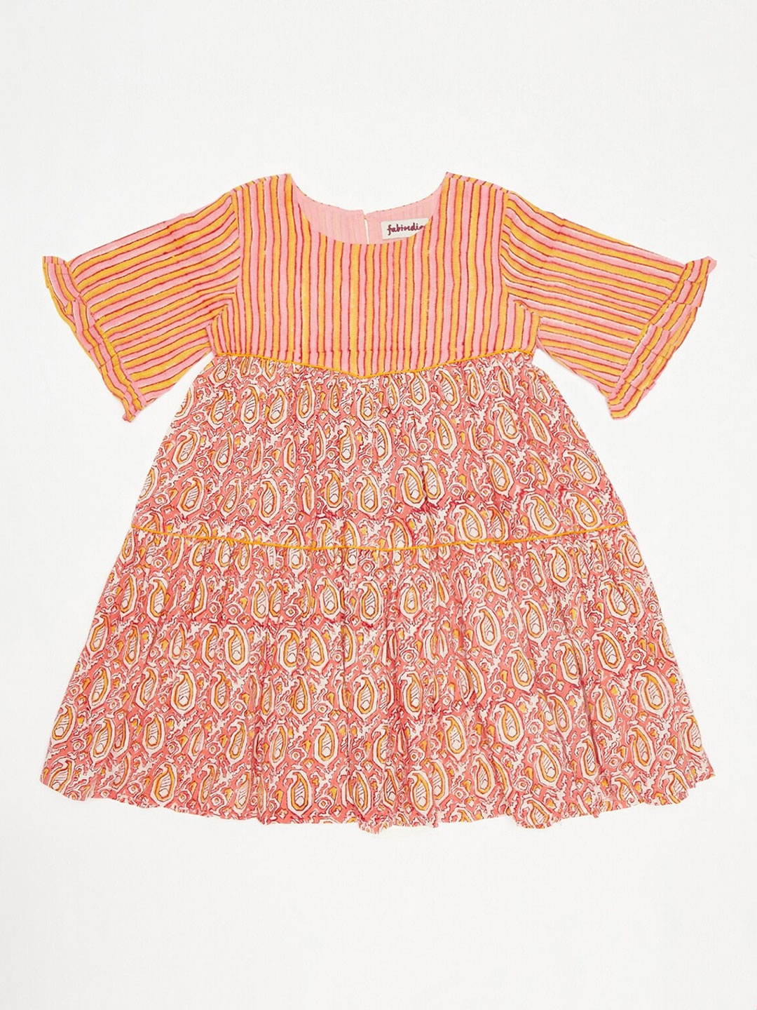 

Fabindia Pink Blouson Dress