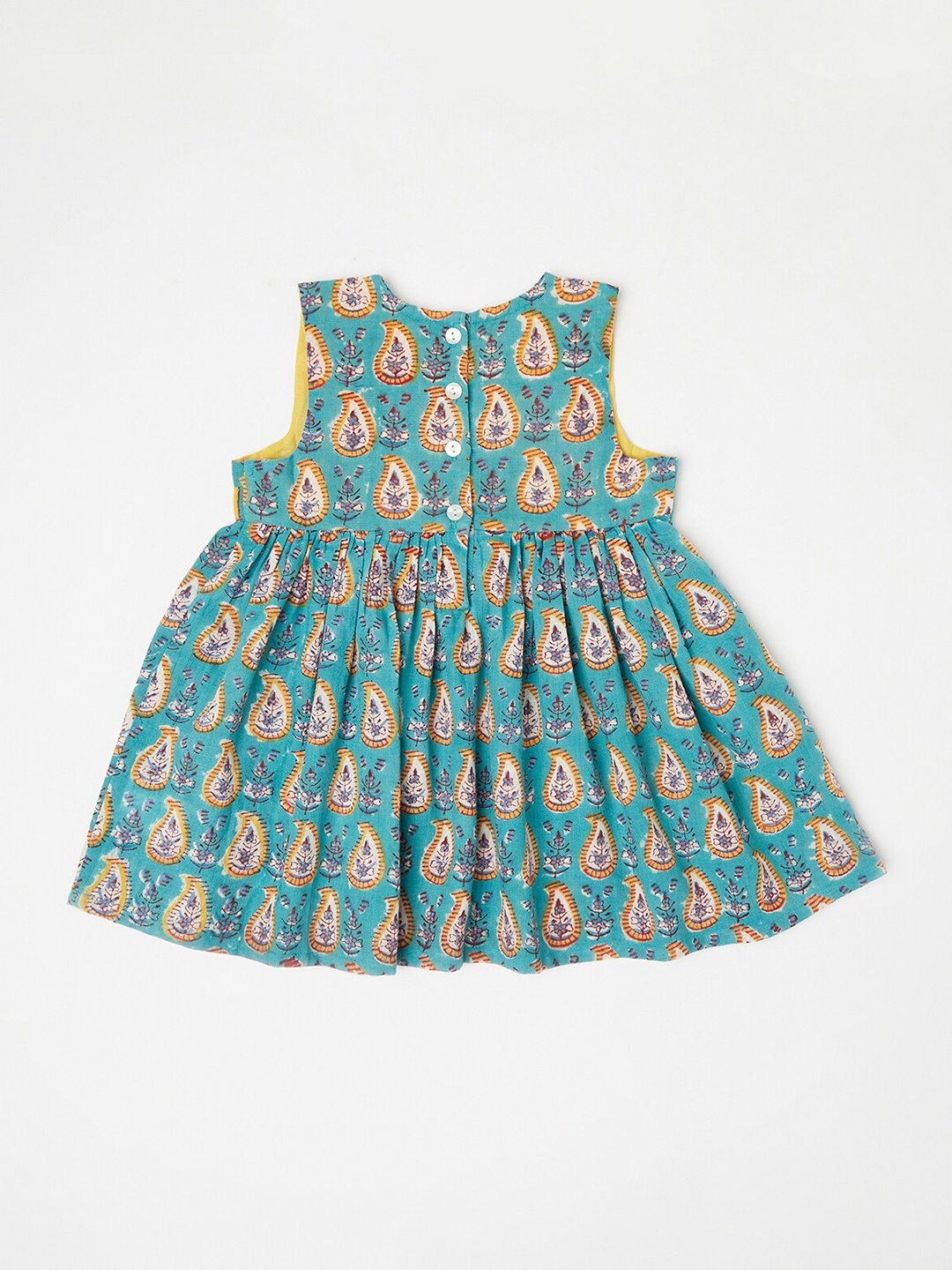 

Fabindia Blue Peplum Dress