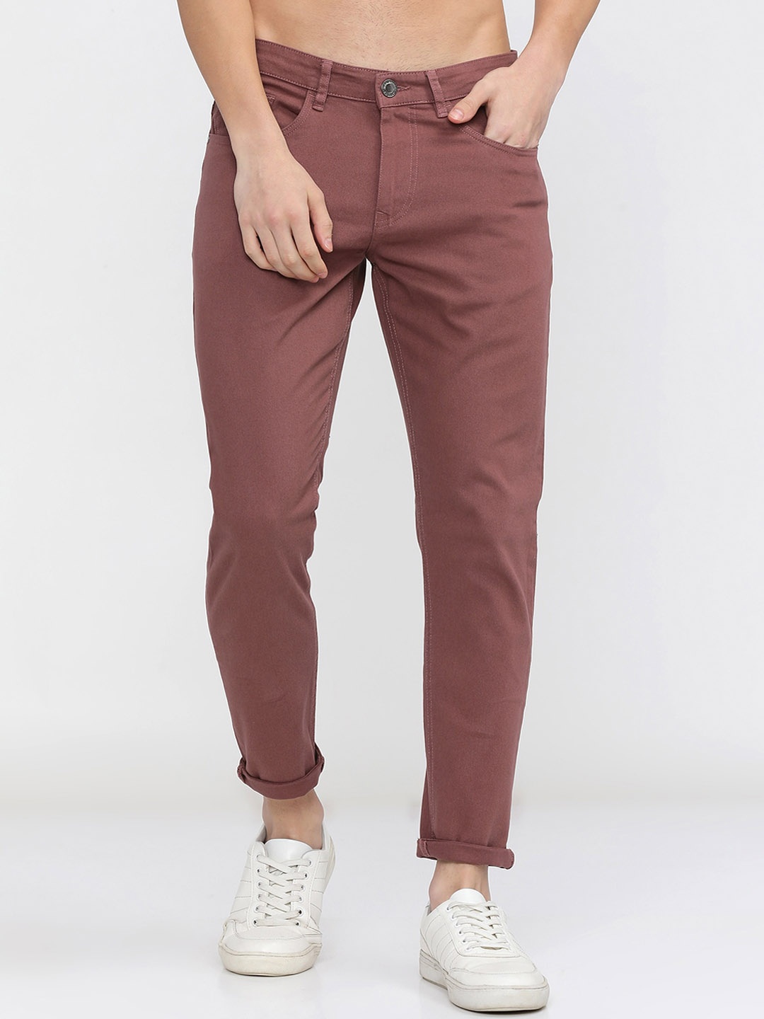 

HIGHLANDER Men Brown Slim Fit Chinos Trousers