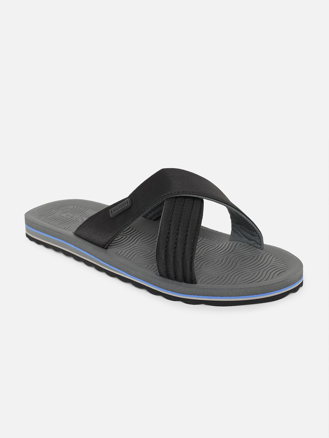 

ALDO Men Black & Grey Comfort Sandals