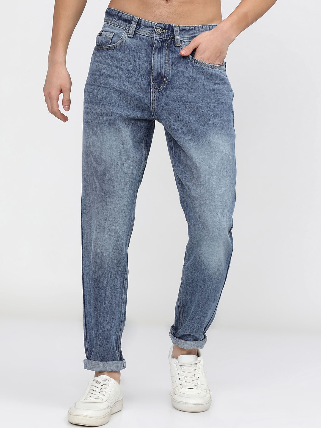 

LOCOMOTIVE Men Blue Slim Fit Heavy Fade Stretchable Jeans