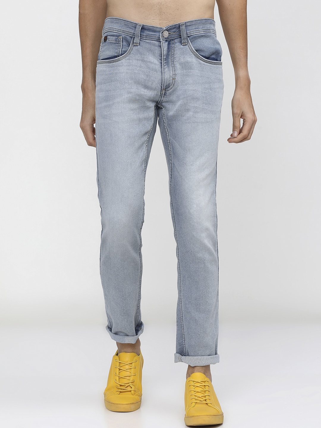 

LOCOMOTIVE Men Blue Slim Fit Heavy Fade Stretchable Jeans