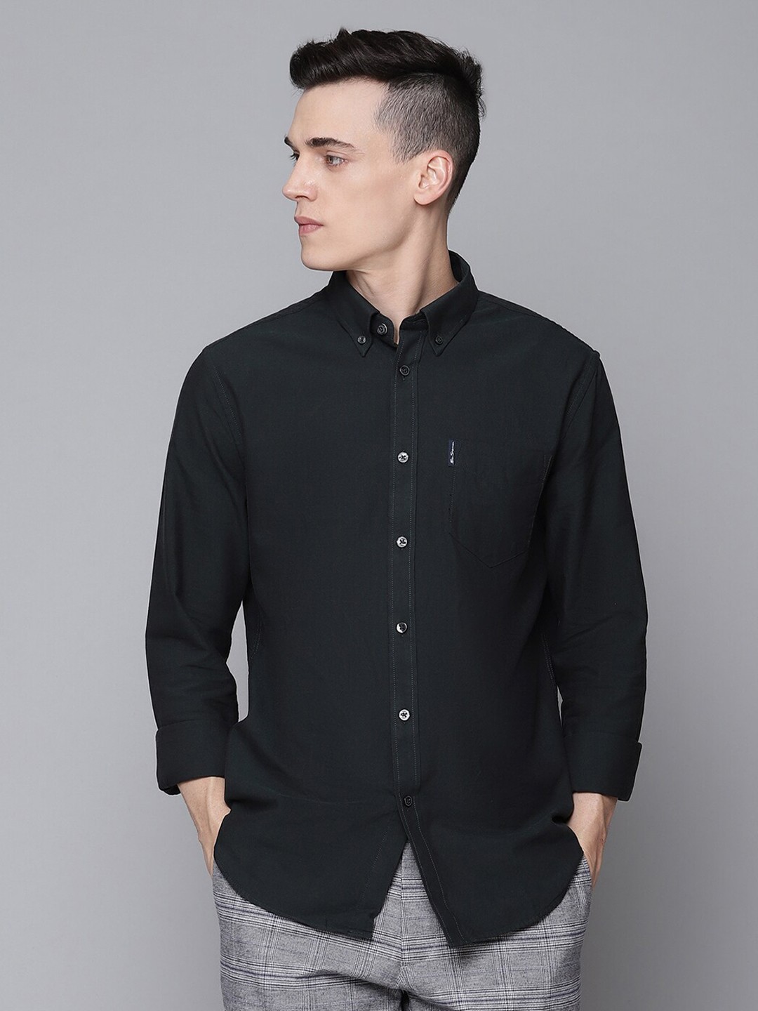 

BEN SHERMAN Men Green Casual Shirt