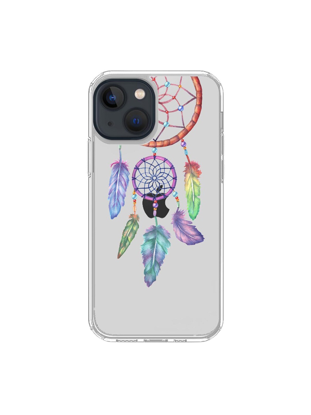 

macmerise Transparent & Lavender Printed iPhone 13 Back Case