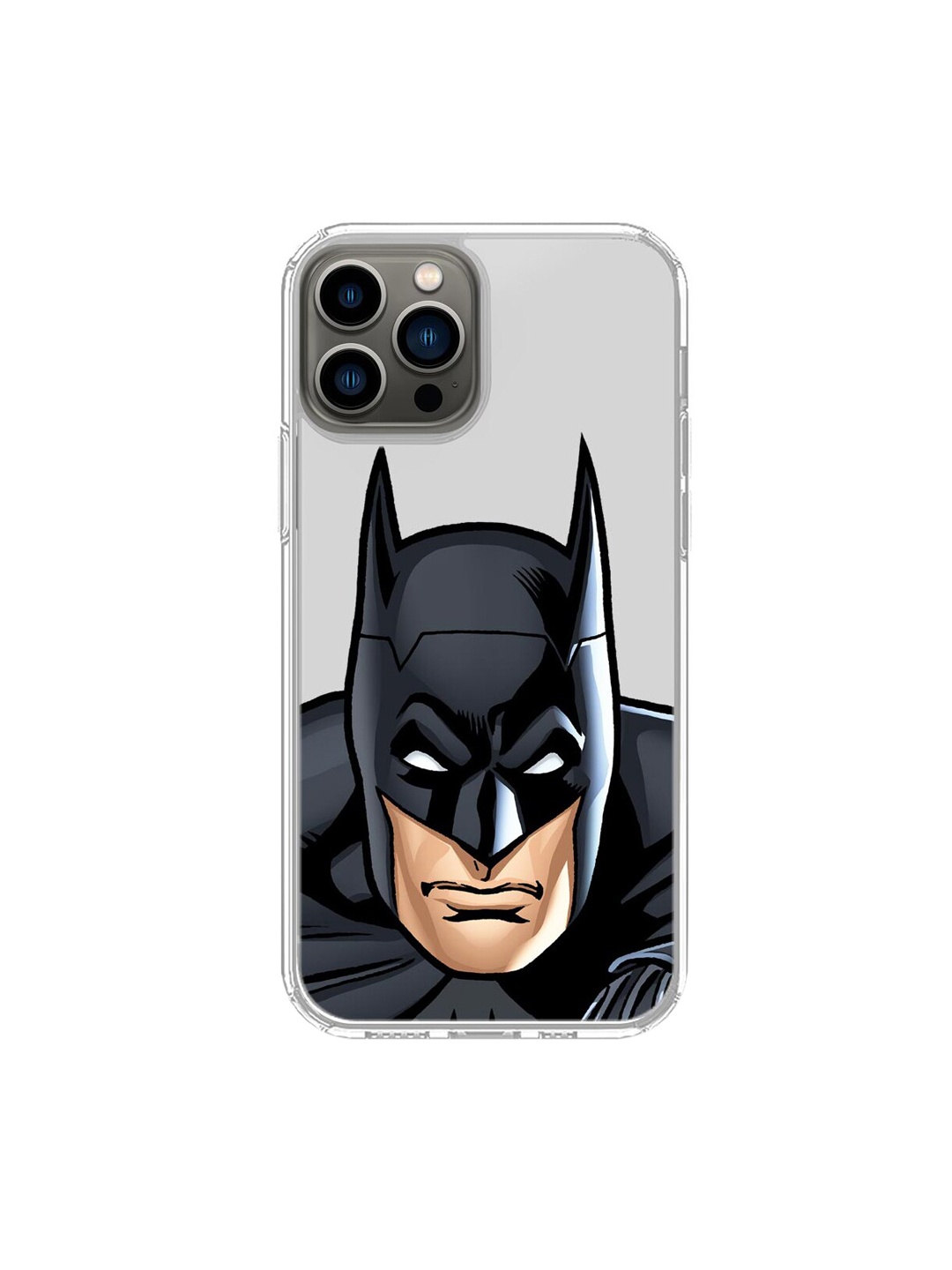 

macmerise Transparent & Black Fierce Batman Printed iPhone 13 Pro Max Back Case