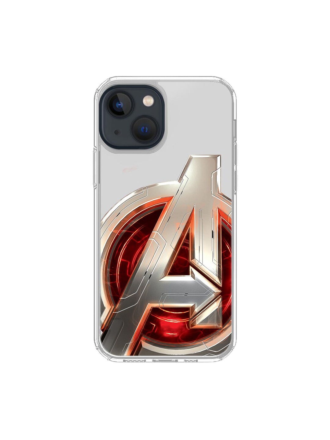 

macmerise Transparent & Red Printed Avengers Version iPhone 13 Mini Back Case