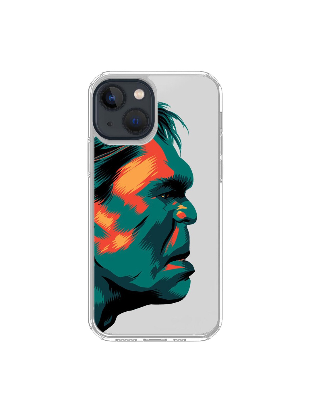 

macmerise Trasparent & Green Hulk Printed Apple iPhone 13 Mobile Case, Transparent