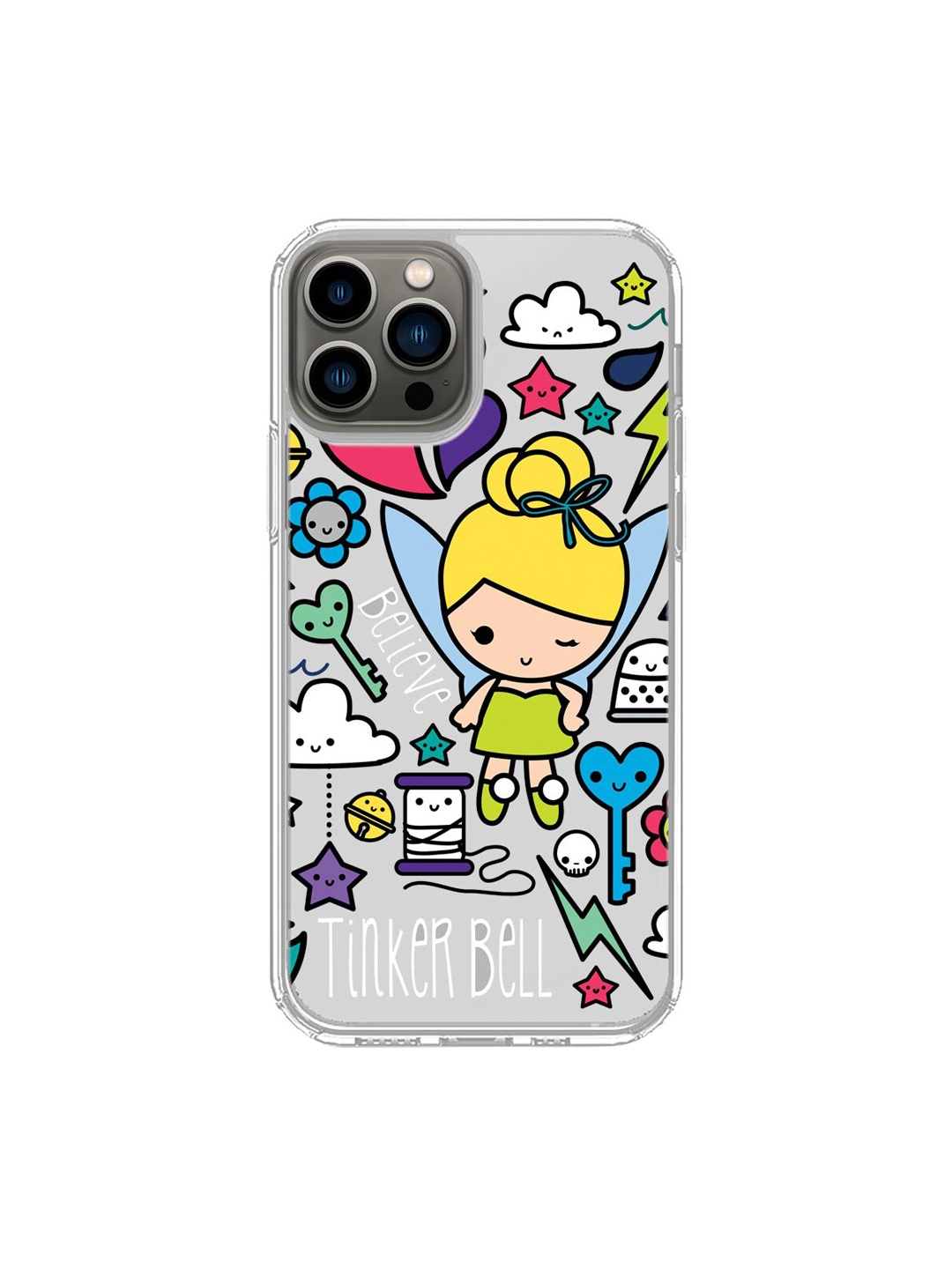 

macmerise Grey & Yellow Tinker World iPhone 13 Pro Clear Back Case
