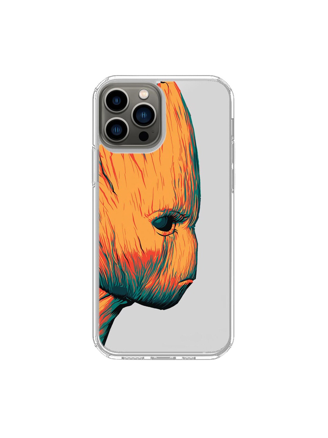

macmerise Grey & Orange Illuminated Groot iPhone 13 Pro Max Back Case