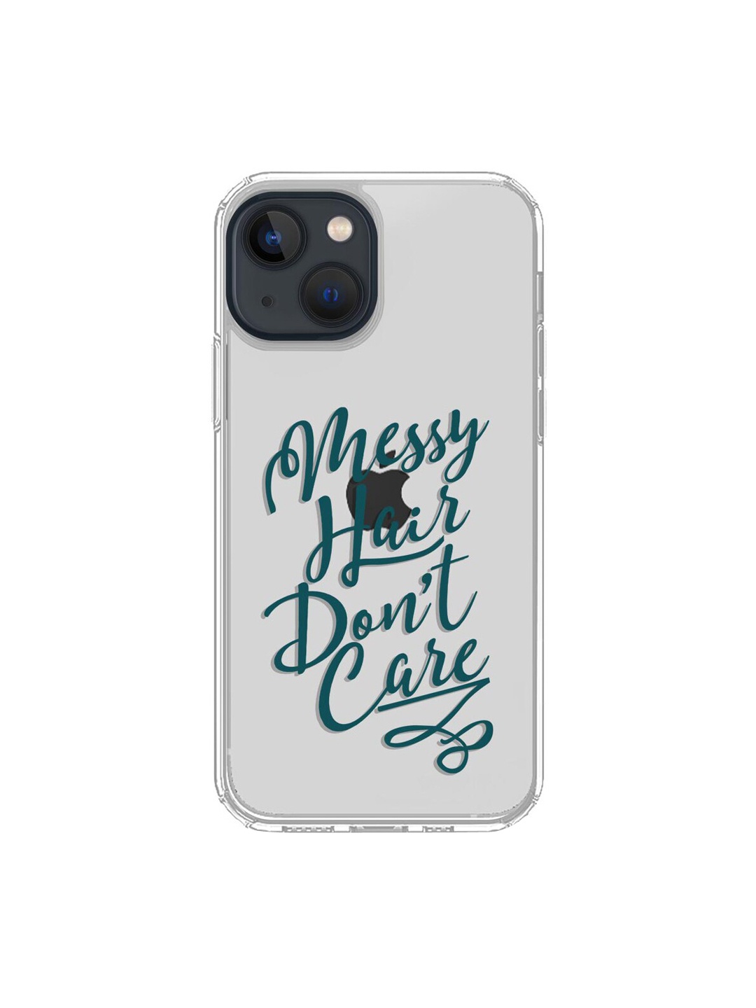 

macmerise Transparent & Green Printed iPhone 13 Mini Clear Back Case