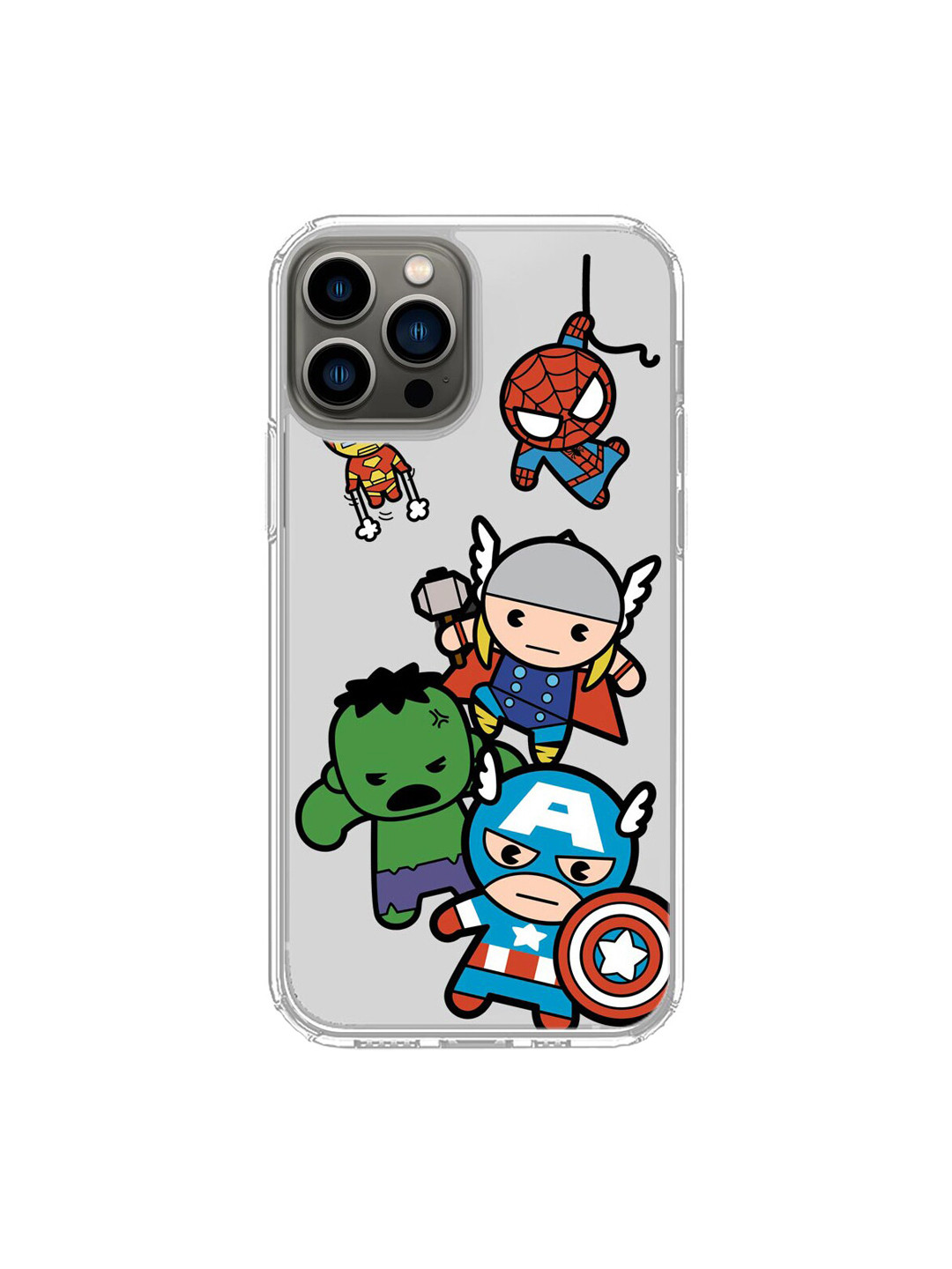 

macmerise Grey & Green Kawaii Art Marvel Comics iPhone 13 Pro Max Back Case