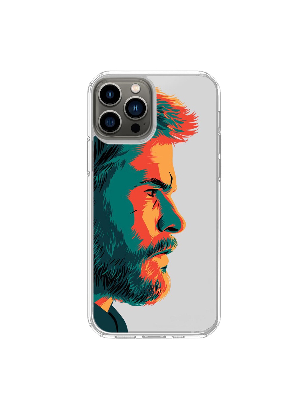 

macmerise Grey & Orange Thor Clear Phone Case For iPhone 13 Pro Max