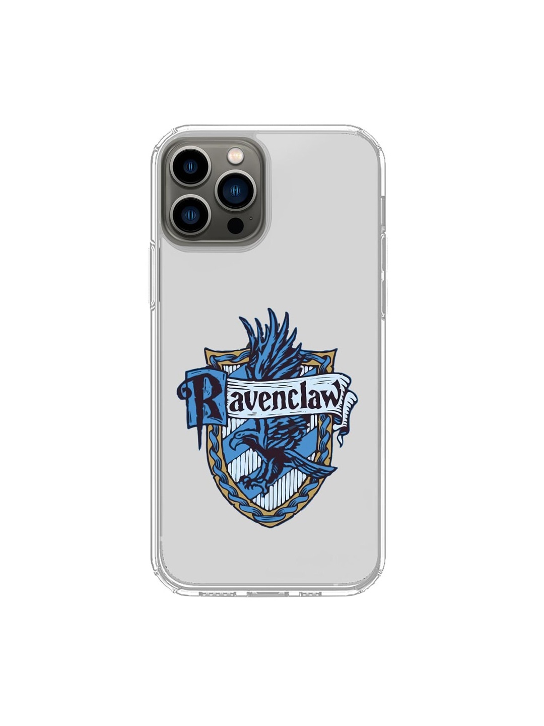 

macmerise Trasparent & Blue Crest Ravenclaw Printed Apple iPhone 13 Pro Max Mobile Case, Transparent