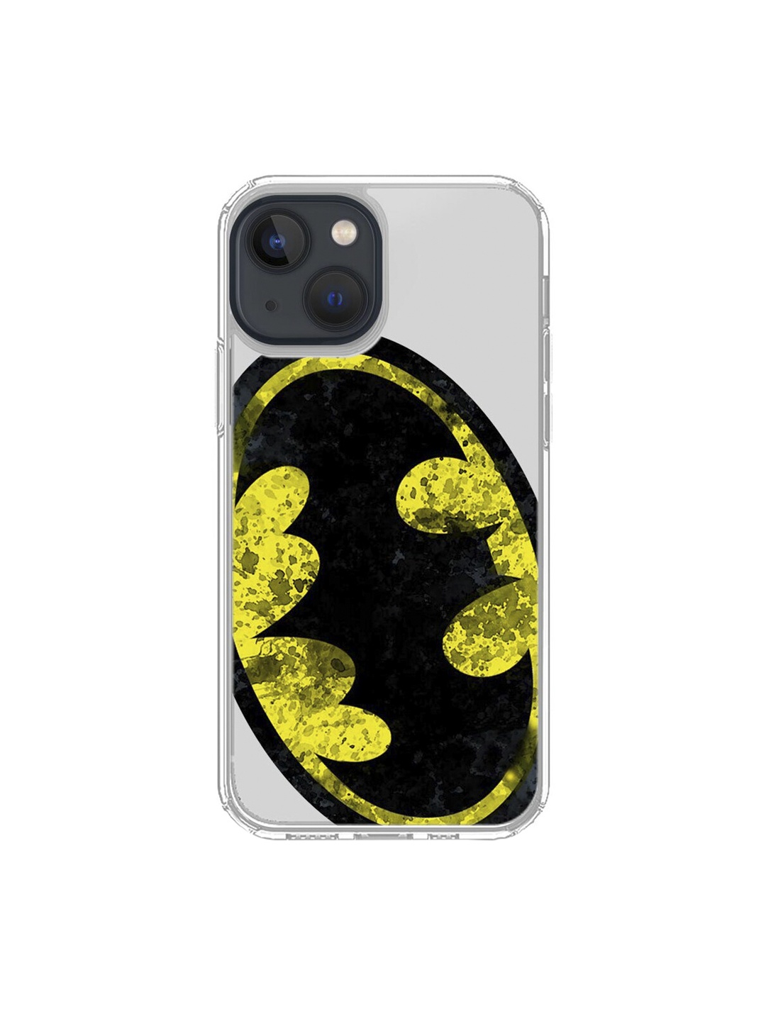 

macmerise Trasparent & Black Batman Printed iPhone 13 Mobile Case, Transparent