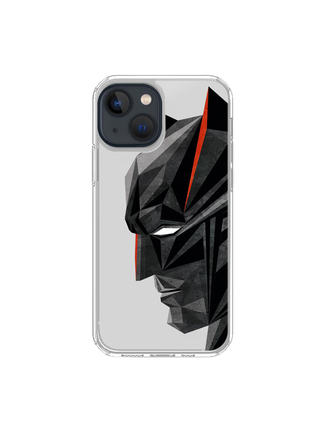 

macmerise Transparent & Black Printed Batman Geometric iPhone 13 Back Case