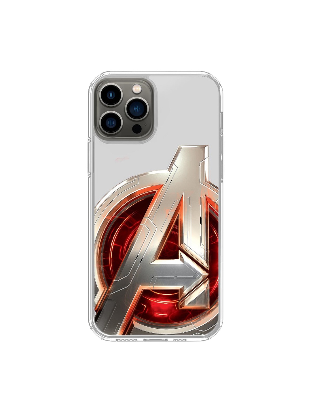 

macmerise Transparent & Red Avengers Version 2 Pattern iPhone 13 Pro Max Clear Back Case