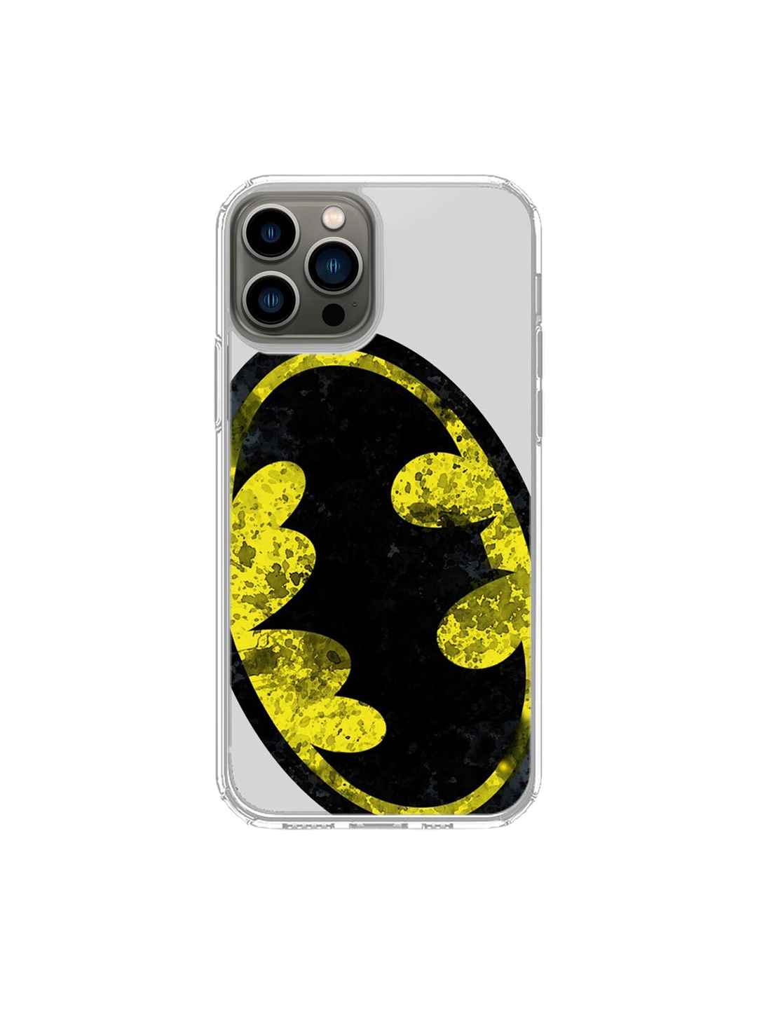 

macmerise Trasparent & Black Batman Printed iPhone 13 Pro Mobile Case, Transparent