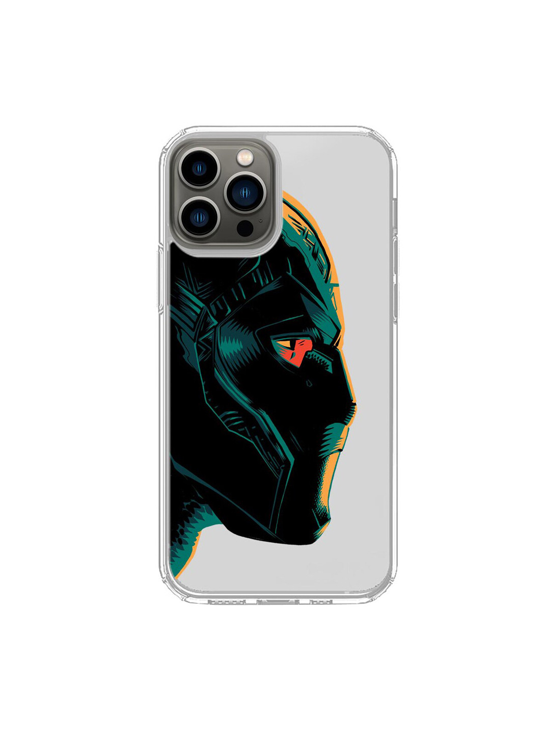 

macmerise Transparent & Green Black Panther Printed iPhone 13 Pro Max Mobile Case
