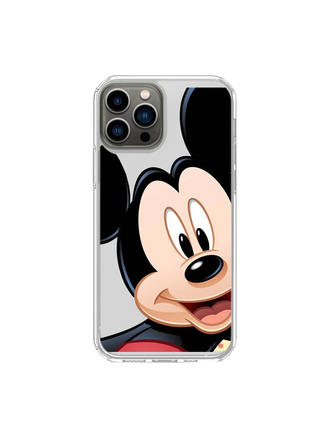 

macmerise Transparent & Black Printed Zoom Up Mickey iPhone 13 Pro Max Back Case