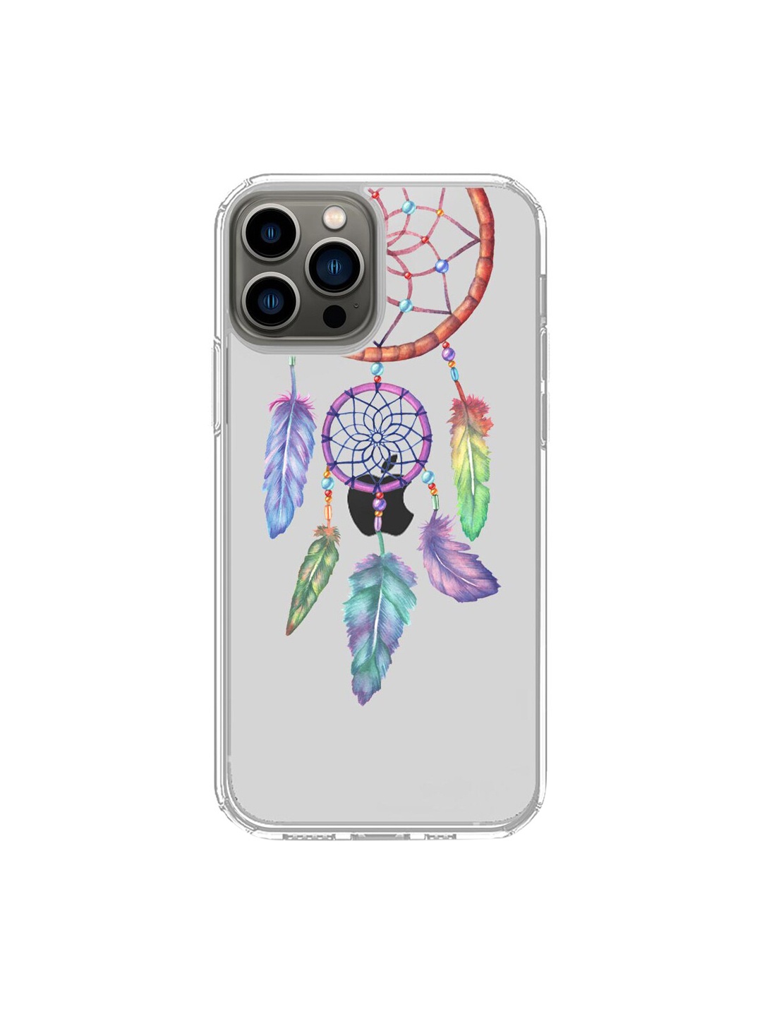 

macmerise Grey & Purple Dream Catcher Feathers iPhone 13 Pro Back Case, Green