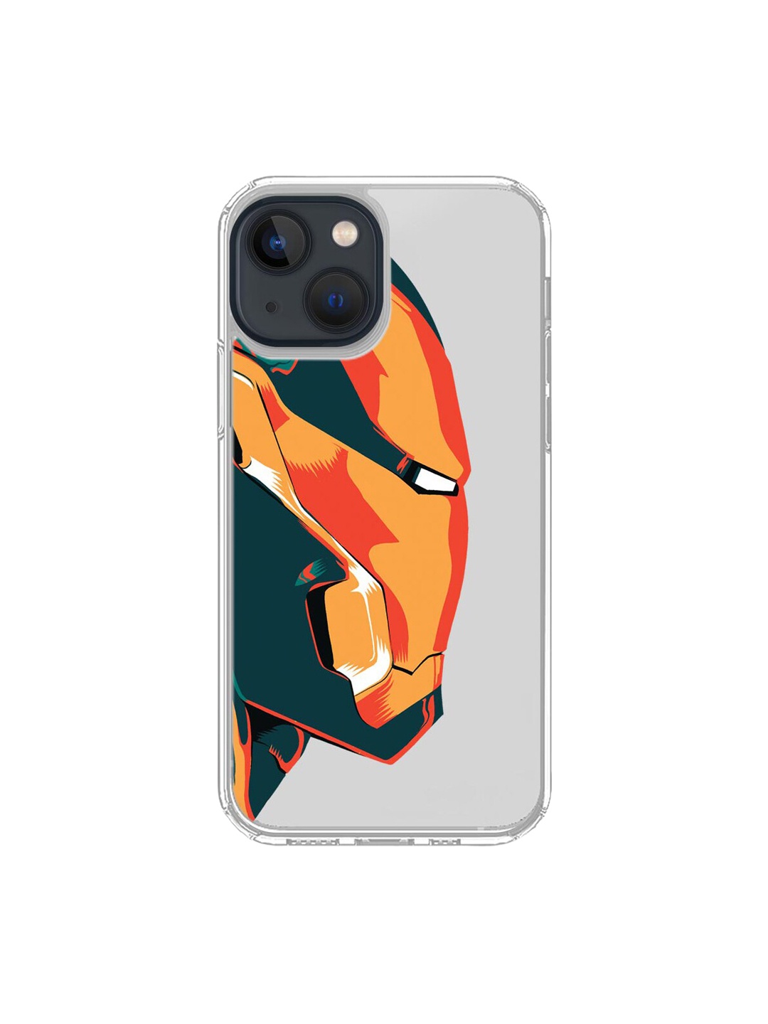 

macmerise Transparent & Orange Ironman printed Printed iPhone 13 Mini Mobile Case