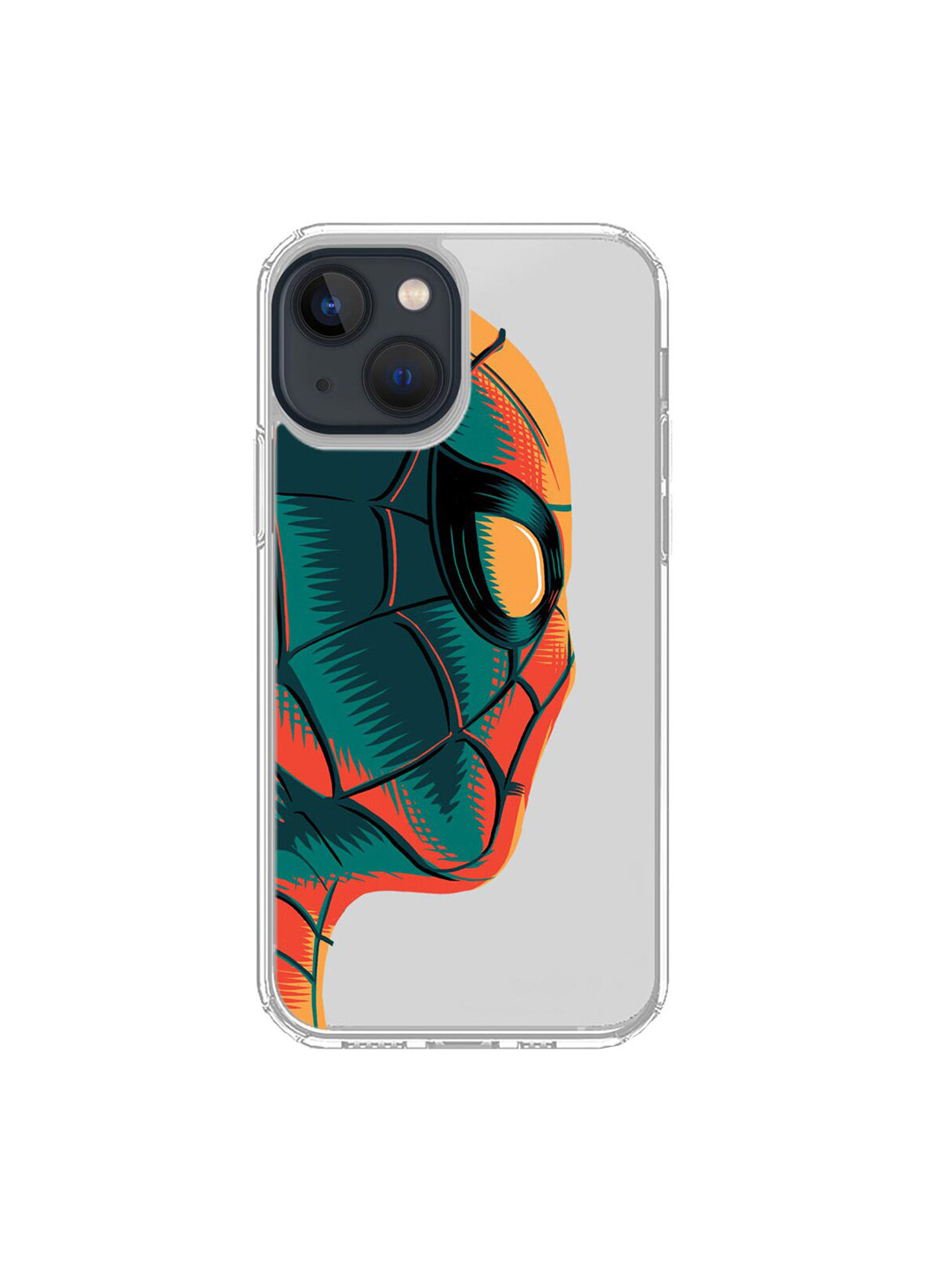 

macmerise Transparent & Orange Illuminated Spiderman Printed iPhone 13 Mini Back Case