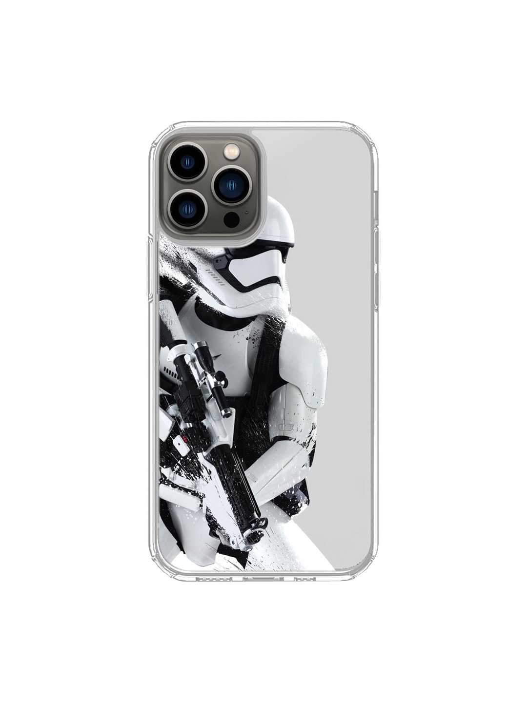 

macmerise Transparent & White Trooper Storm Printed iPhone 13 Pro Max Back Case