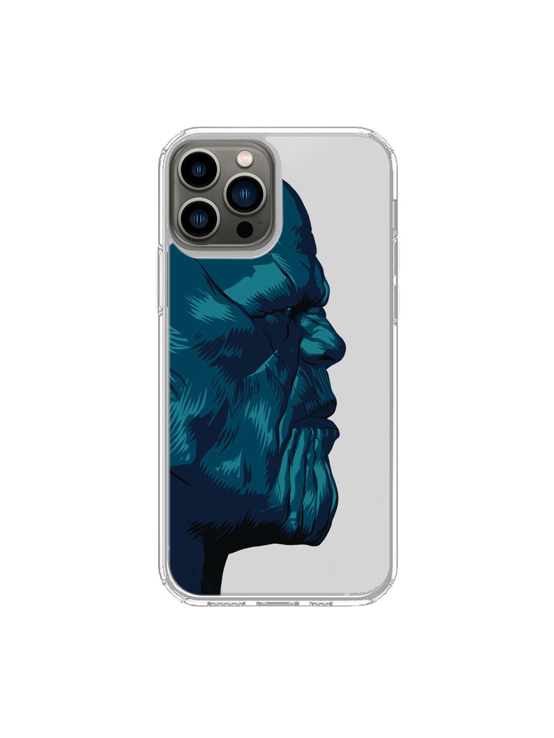

macmerise Transparent & Teal Thanos Printed iPhone 13 Pro Mobile Case