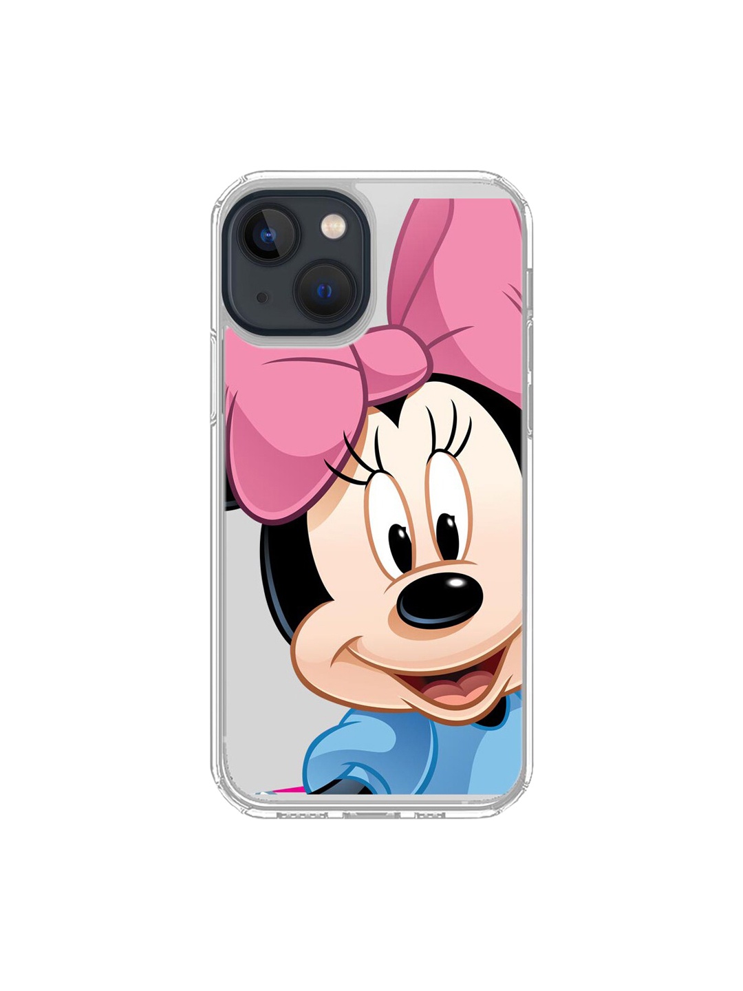 

macmerise Transparent & Pink Zoom Up Minnie Printed iPhone 13 Mini Back Case