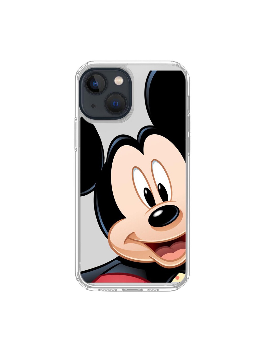 

macmerise Transparent & Black Printed Zoom Up Mickey iPhone 13 Mini Back Case