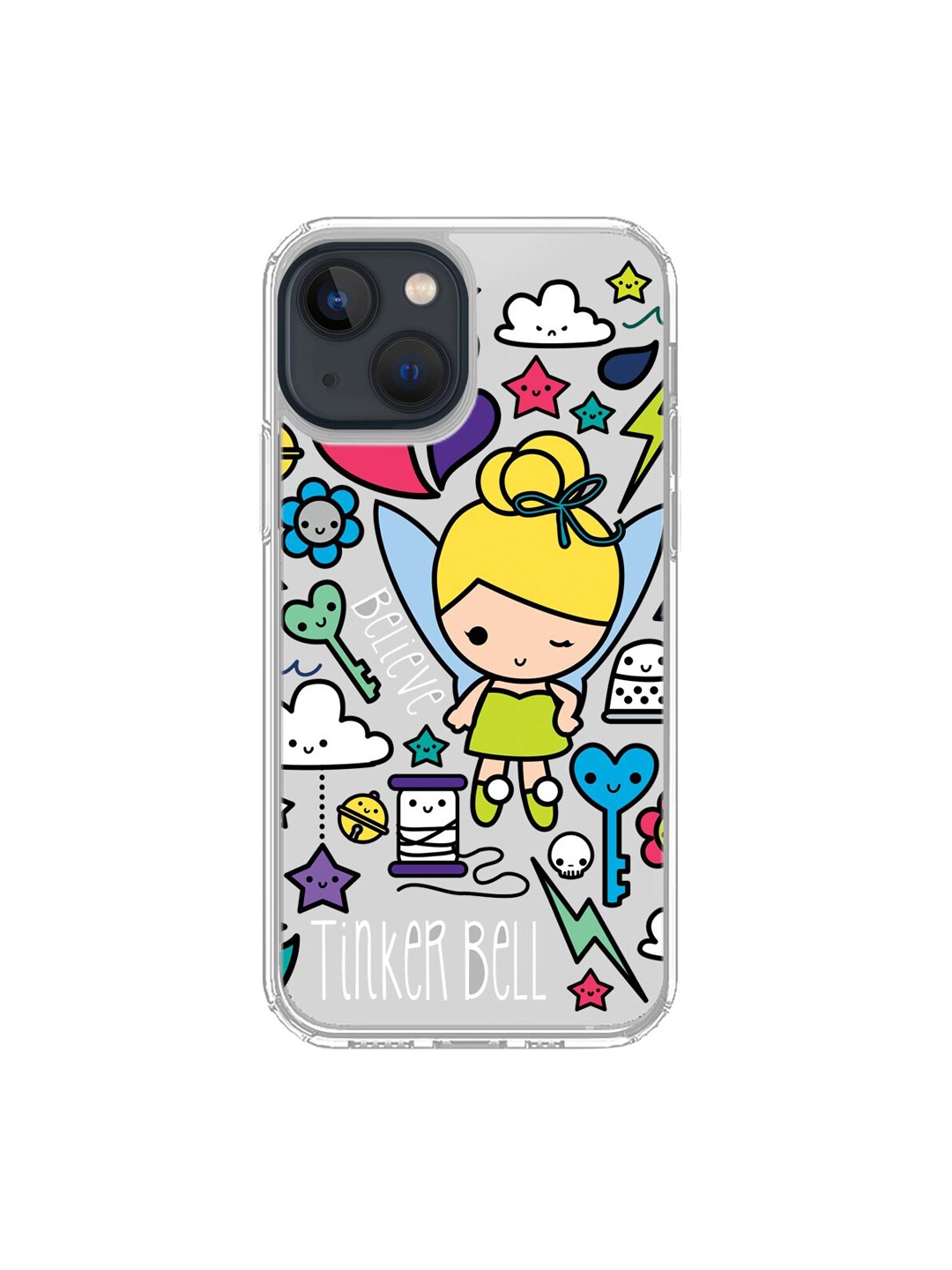 macmerise Transparent & Yellow Tinker World Printed iPhone 13 Mini Back Case