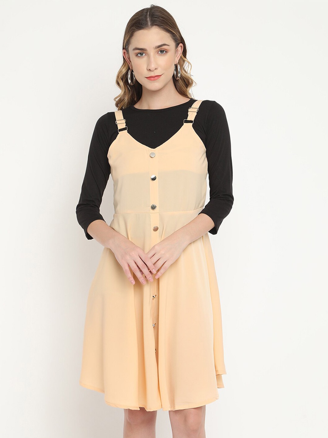 

V2 Value & Variety Mustard Yellow Pinafore Dress