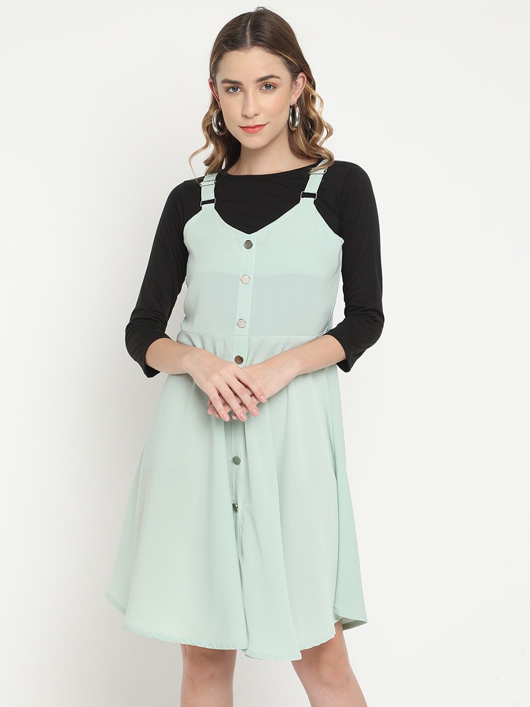 

V2 Value & Variety Sea Green Pinafore Dress