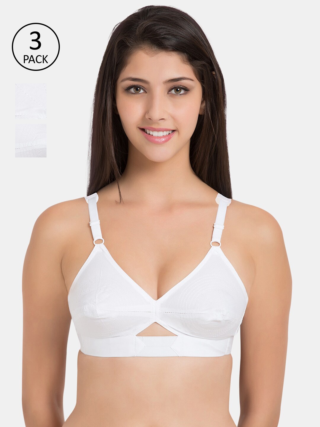 

Centra Pack of 3 White Everyday Bras