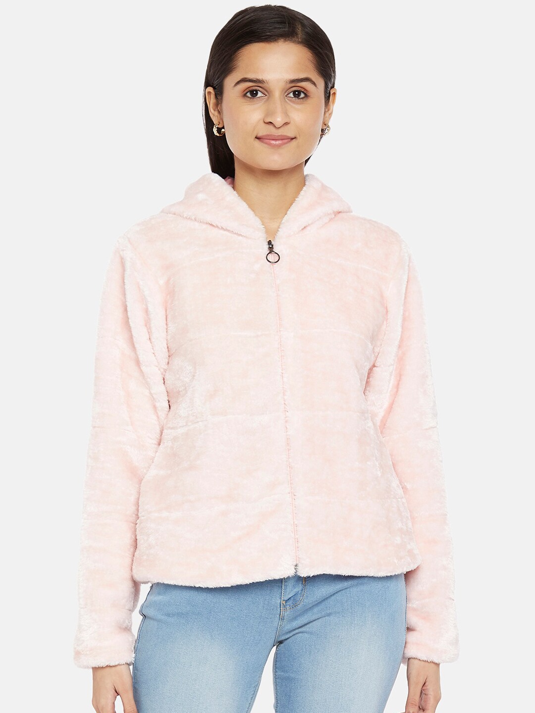 

People Women Pink Open Front Jacket