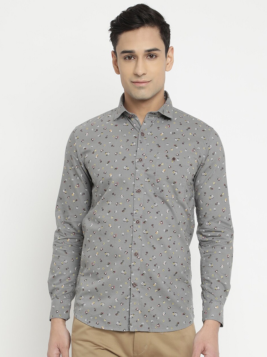 

V2 Value & Variety Men Grey Printed Casual Shirt