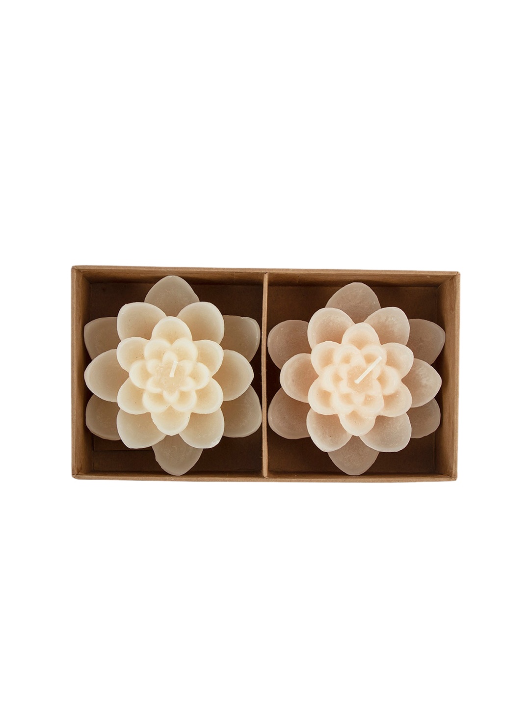 

Fabindia Set Of 2 Cream Flower Shaped Floating Candles